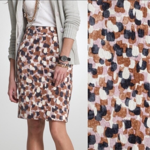 J‎ crew multicolor pencil skirt midi lavender brown - Picture 1 of 9